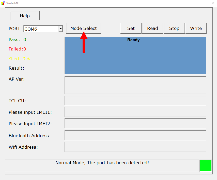 WriteIMEI Mode Select