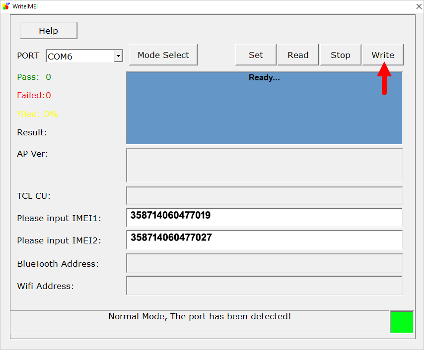 WriteIMEI Write IMEI